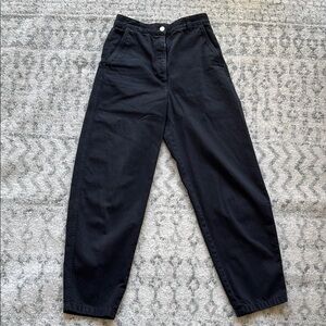 & Other Stories Black High-Waisted Barrel Black Jeans